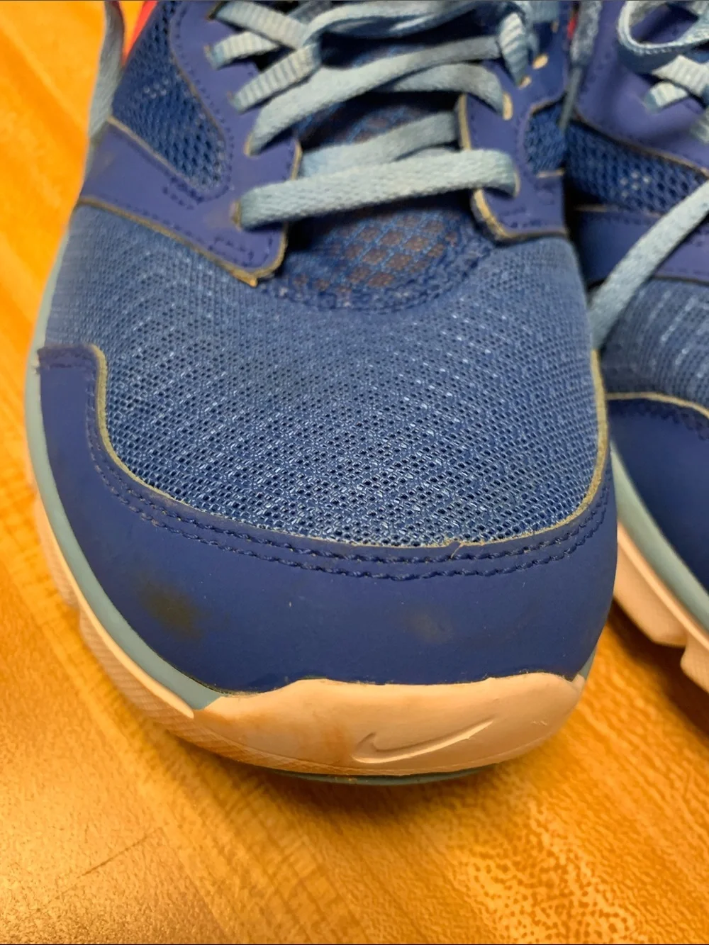 Women’s Nike Flex Experience RN 3 Blue Running Sneakers with Pink Swoosh